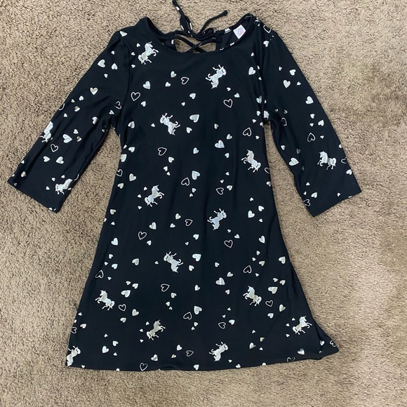 Girls Justice Unicorn /Hearts Dress size 8/10 - Picture 6 of 13